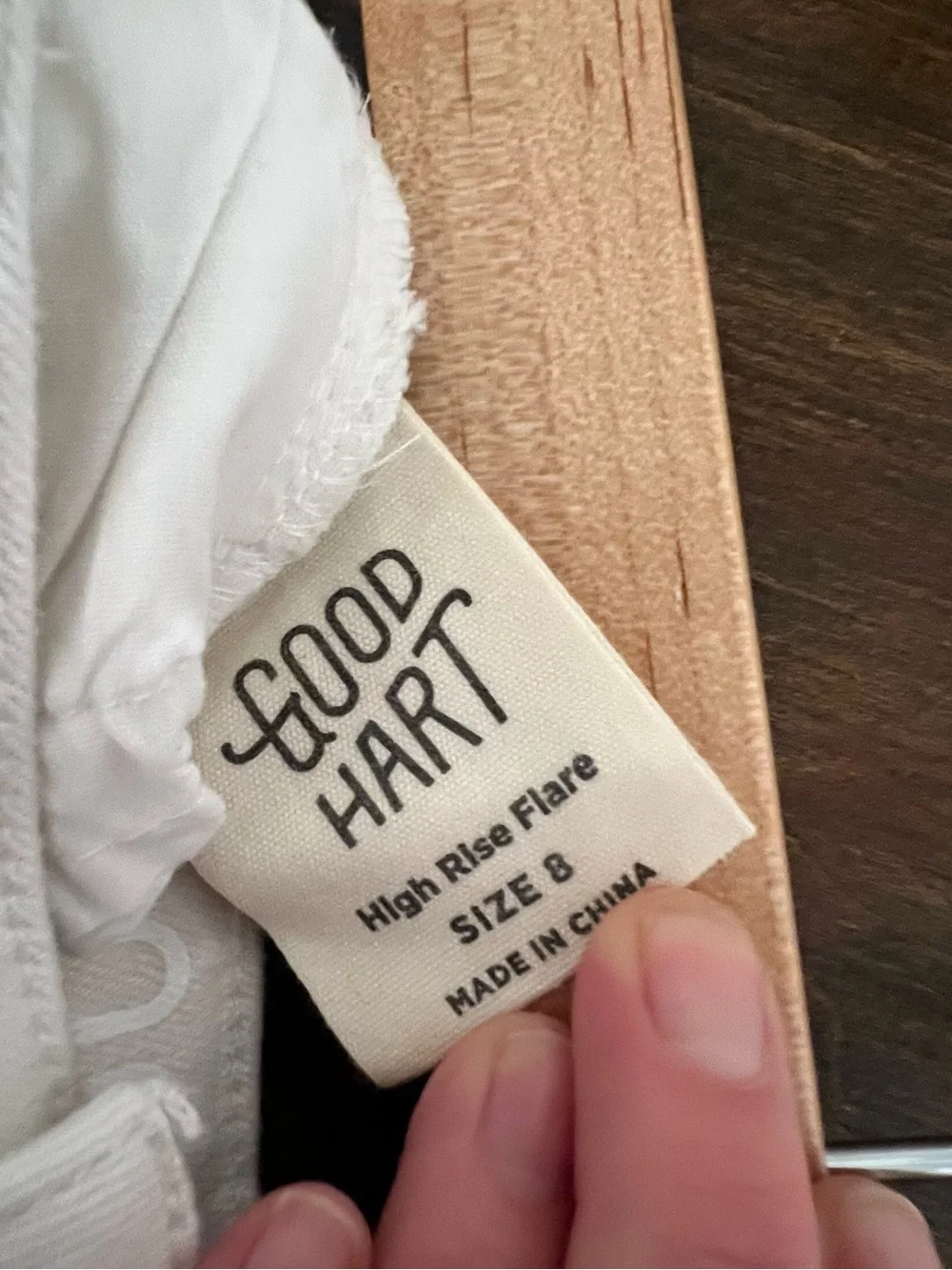 Good Hart Women's Size 8 Off-White High-Rise Flare Jeans